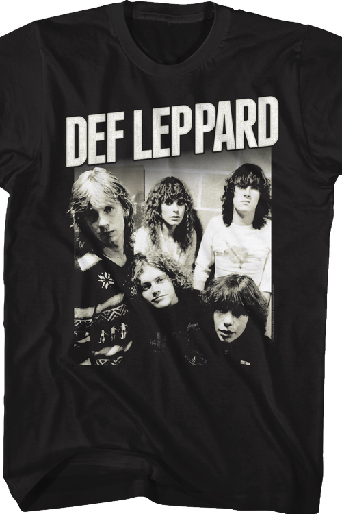 Black and White Band Photo Def Leppard T-Shirtmain product image