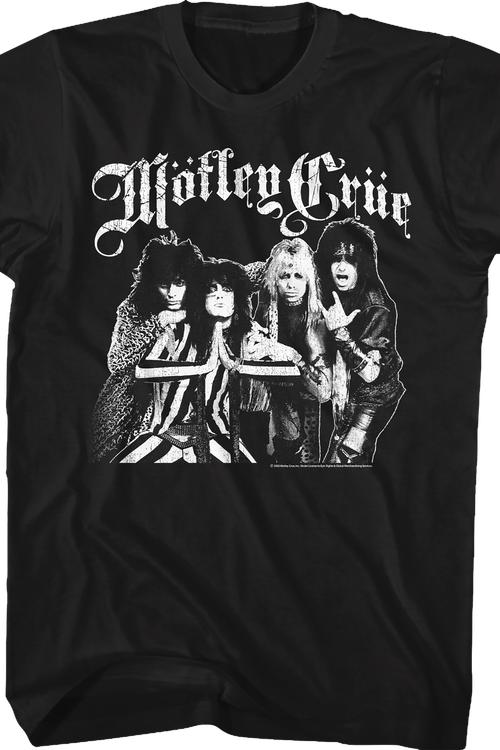 Black And White Band Photo Motley Crue T-Shirt - main product image