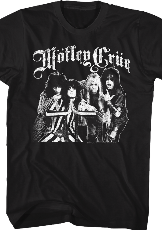 Black And White Band Photo Motley Crue T-Shirt - main product image