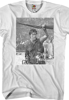 Black and White Boom Stick Army of Darkness T-Shirt