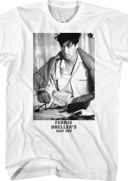 Black and White Cameron Photo Ferris Bueller's Day Off T-Shirt - main product image