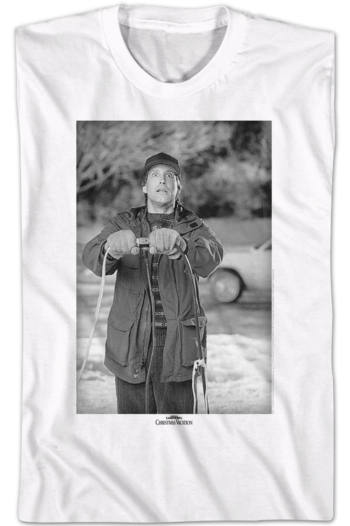 Black And White Clark Griswold Christmas Vacation T-Shirtmain product image