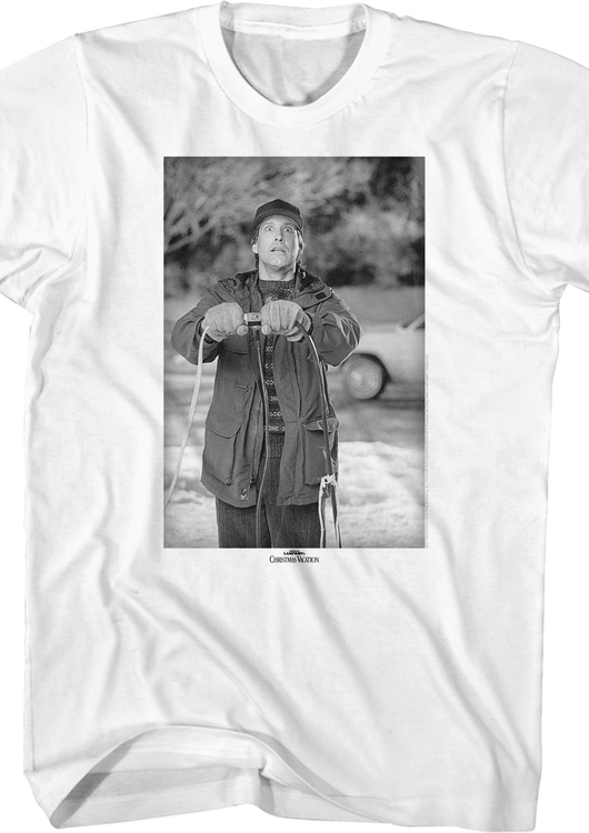 Black And White Clark Griswold Christmas Vacation T-Shirt - main product image