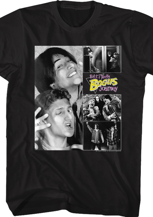 Black and White Collage Bill and Ted's Bogus Journey T-Shirt - main product image
