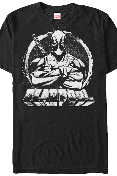 Black and White Deadpool T-Shirtmain product image