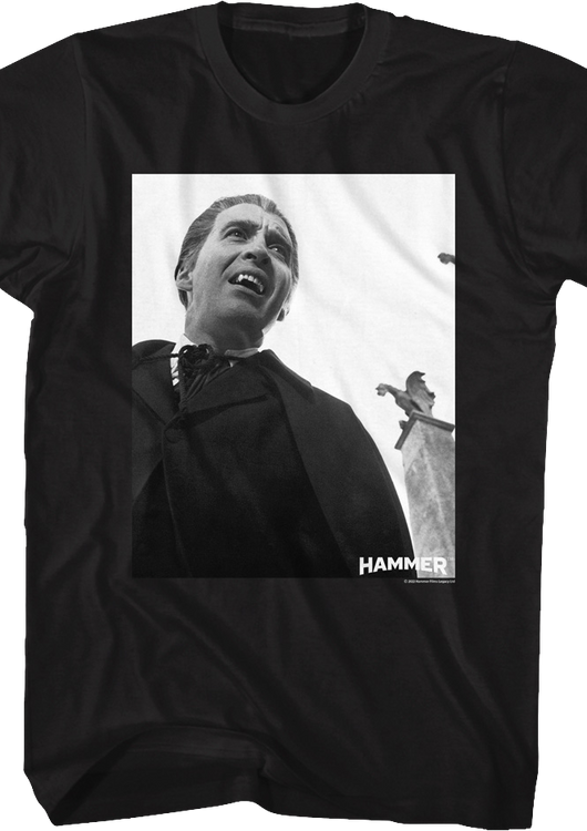 Black And White Dracula Photo Hammer Films T-Shirt - main product image