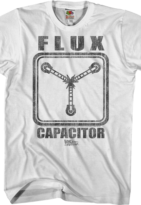 Black and White Flux Capacitor Back To The Future T-Shirt
