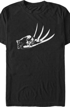 Black And White Glove Nightmare On Elm Street T-Shirt