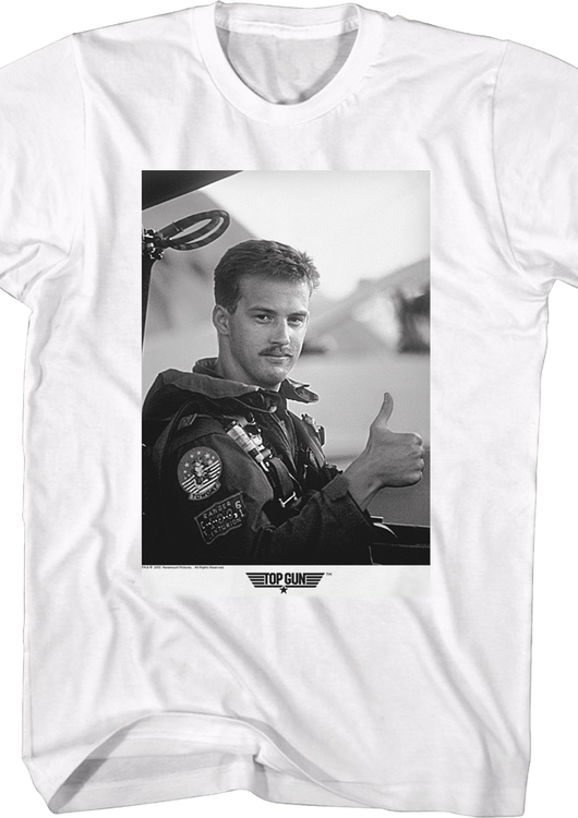Black and White Goose Top Gun T-Shirt - main product image