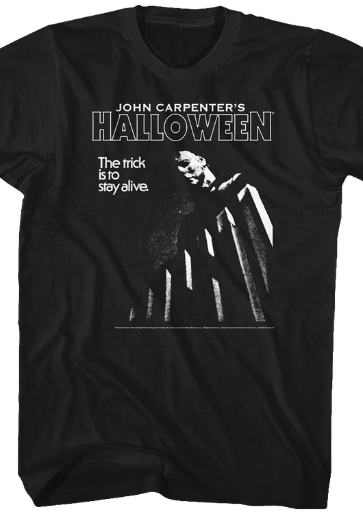 Black and White Halloween T-Shirt - main product image