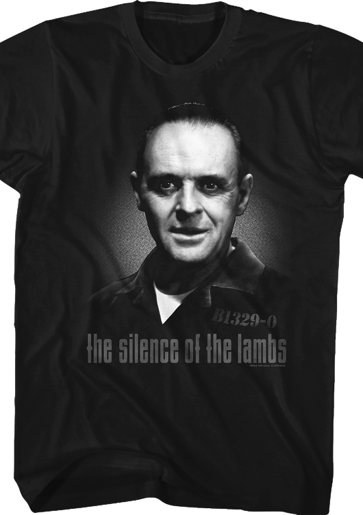 Black And White Hannibal Lecter Silence Of The Lambs T-Shirt - main product image