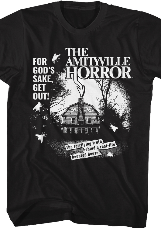 Black And White Haunted House Amityville Horror T-Shirt - main product image
