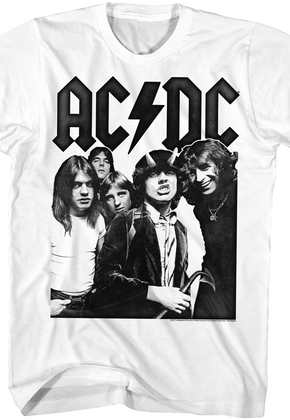 Black and White Highway To Hell ACDC T-Shirt