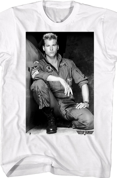 Black and White Iceman Top Gun T-Shirt
