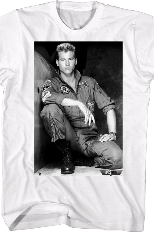 Black and White Iceman Top Gun T-Shirtmain product image