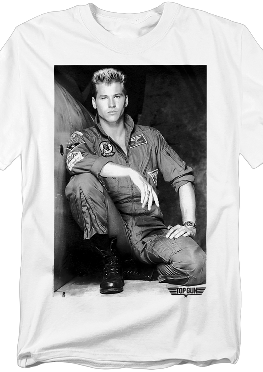 Black and White Iceman Top Gun T-Shirt - main product image