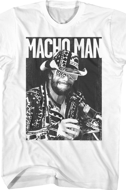 Black and White Macho Man Randy Savage T-Shirtmain product image