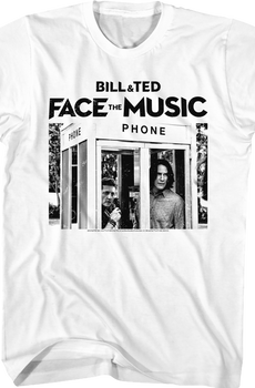Black and White Phone Booth Bill and Ted Face the Music T-Shirt