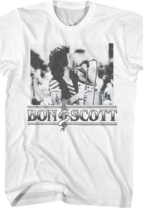 Black And White Photo Bon Scott T-Shirt