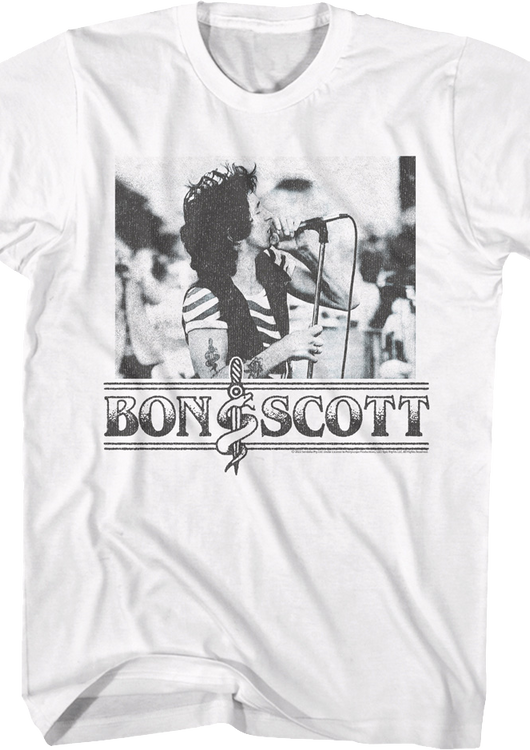 Black And White Photo Bon Scott T-Shirt - main product image