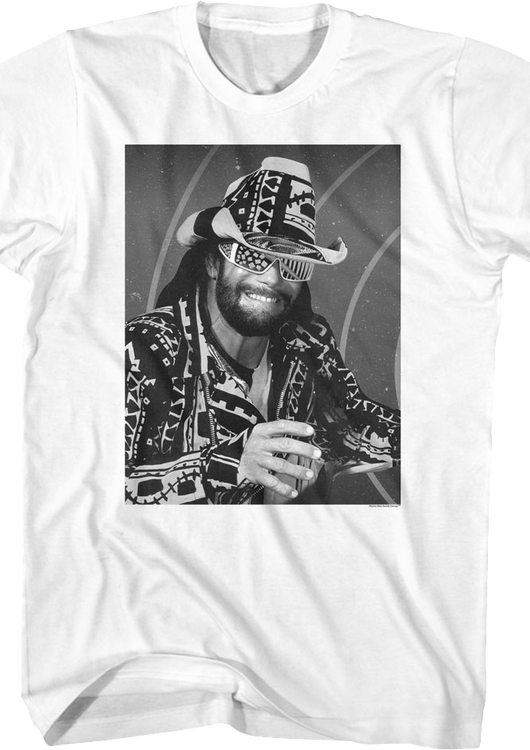 Black And White Photo Macho Man Randy Savage T-Shirt - main product image