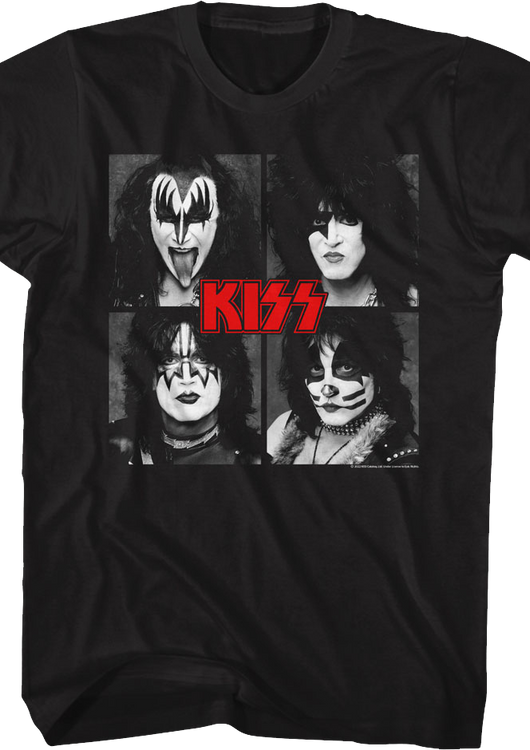 Black And White Photos KISS T-Shirt - main product image