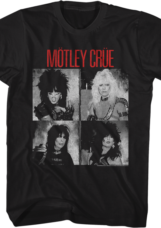 Black And White Photos Motley Crue T-Shirt - main product image