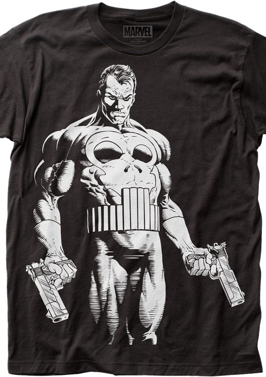 Black and White Punisher T-Shirt - main product image