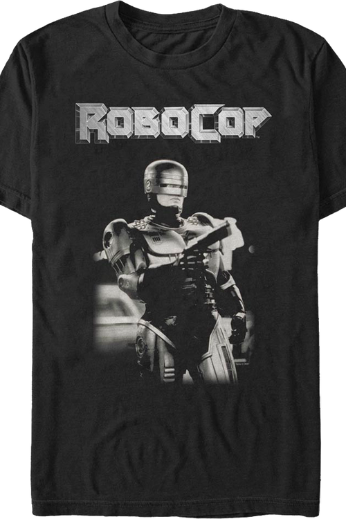 Black And White Robocop T-Shirtmain product image