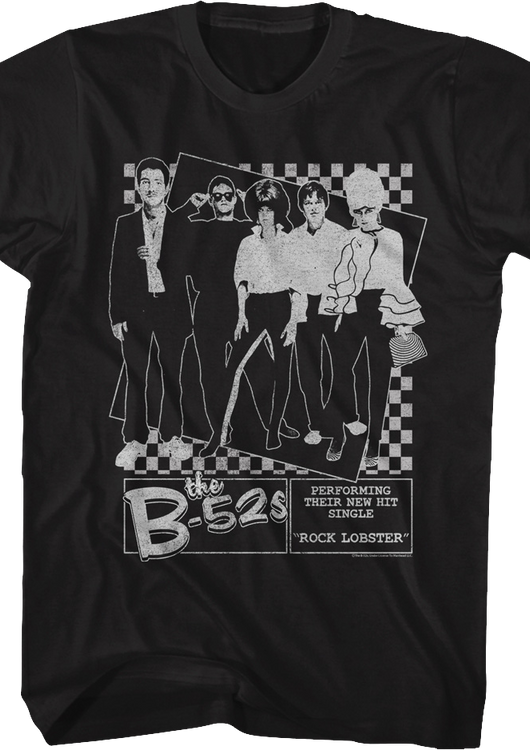 Black And White Rock Lobster B-52's T-Shirt - main product image