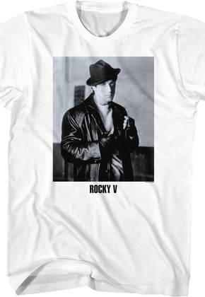 Black And White Rocky Balboa Photo Rocky V T-Shirt