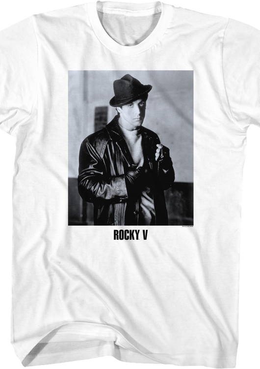 Black And White Rocky Balboa Photo Rocky V T-Shirt - main product image
