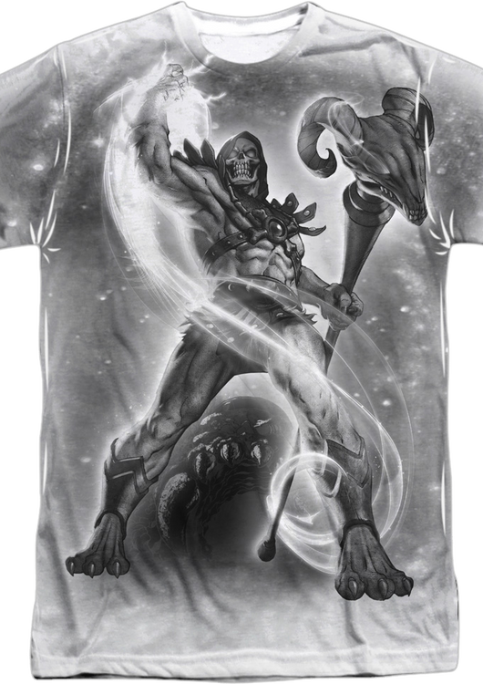 Black and White Skeletor Masters of the Universe T-Shirt - main product image