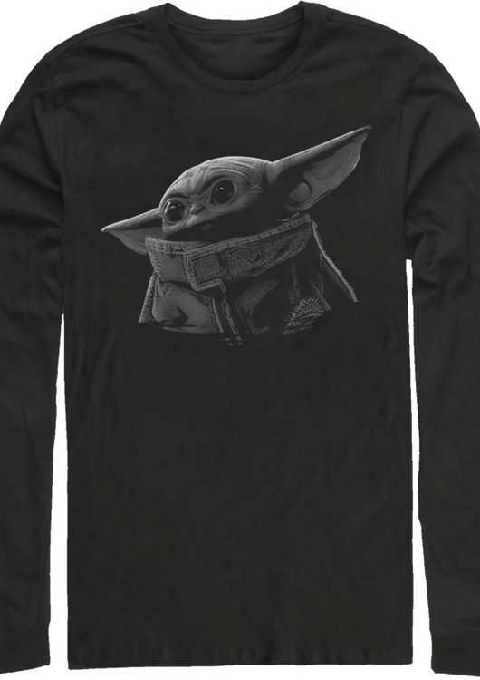 Black And White The Child Star Wars The Mandalorian Long Sleeve Shirt - main product image