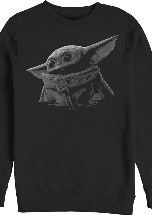 Black And White The Child Star Wars The Mandalorian Sweatshirt - main product image