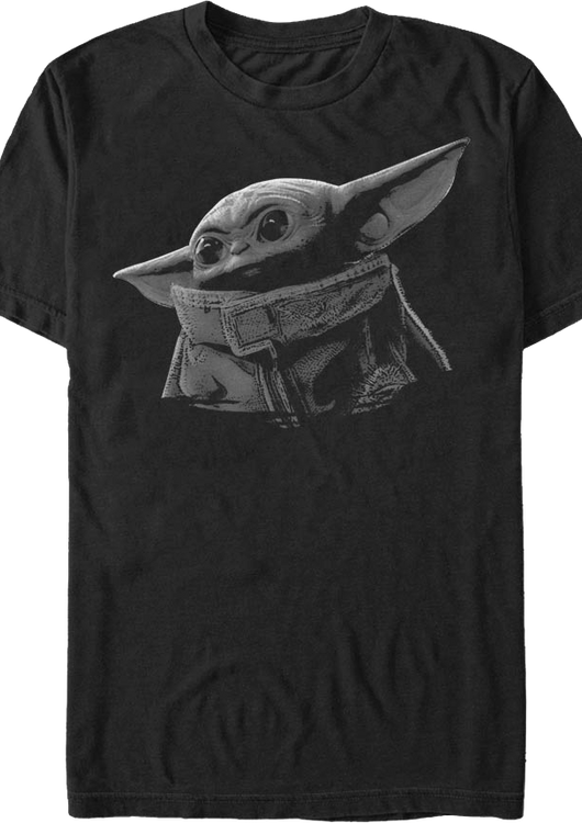 Black And White The Child Star Wars The Mandalorian T-Shirt - main product image