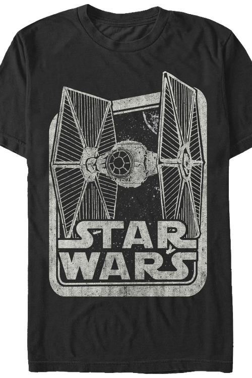Black and White TIE Fighter Star Wars T-Shirtmain product image
