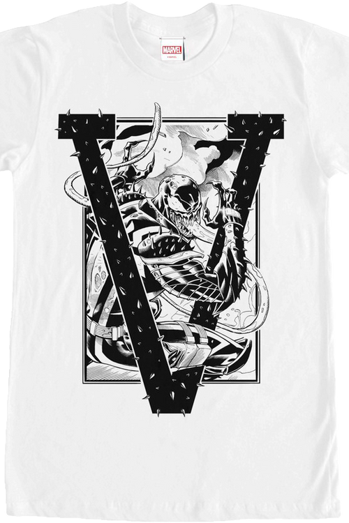 Black and White Venom T-Shirtmain product image