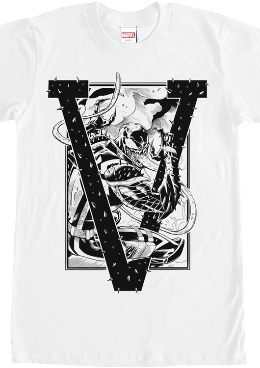 Black and White Venom T-Shirt - main product image