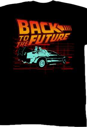Black Back To The Future T-Shirt