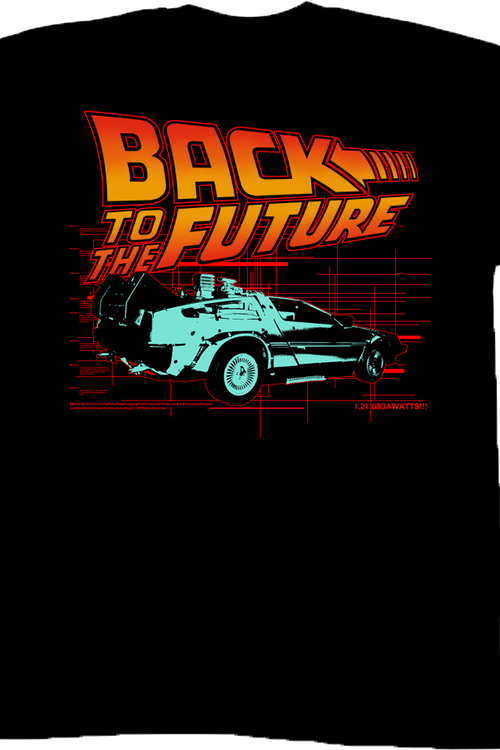 Black Back To The Future T-Shirtmain product image