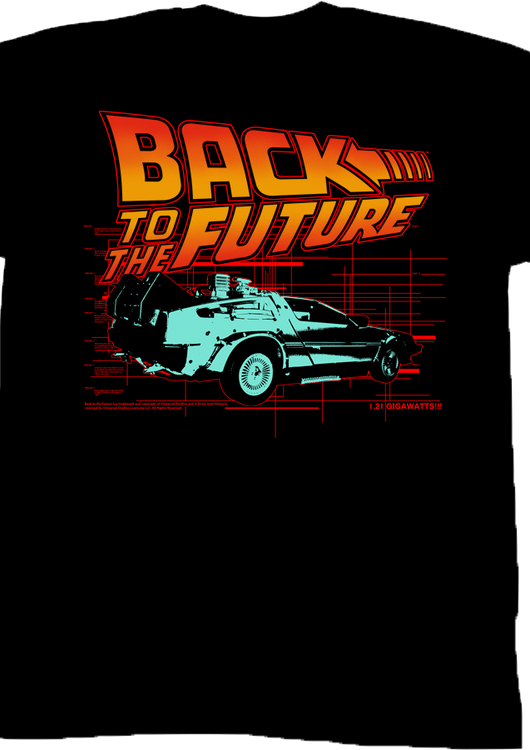 Black Back To The Future T-Shirt - main product image