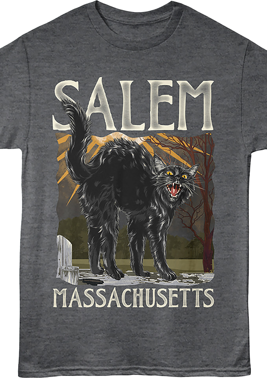 Black Cat Salem Massachusetts T-Shirt - main product image