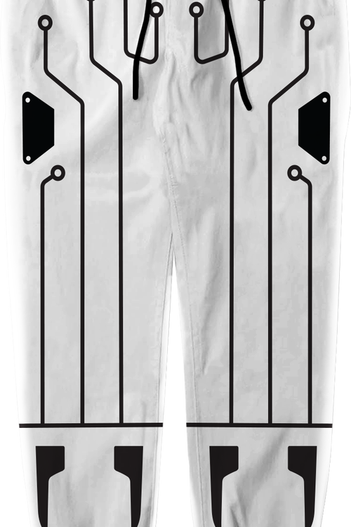 Black Circuit Tron Costume Pants - main product image
