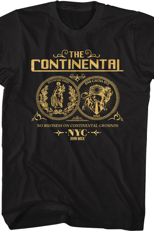 Black Continental Coin John Wick T-Shirtmain product image