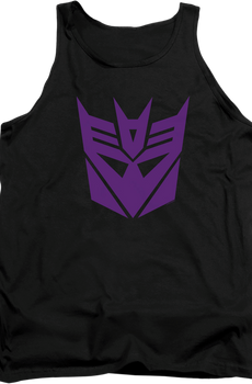Black Decepticon Logo Transformers Tank Top