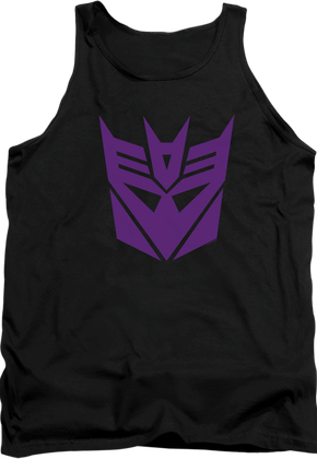 Black Decepticon Logo Transformers Tank Top