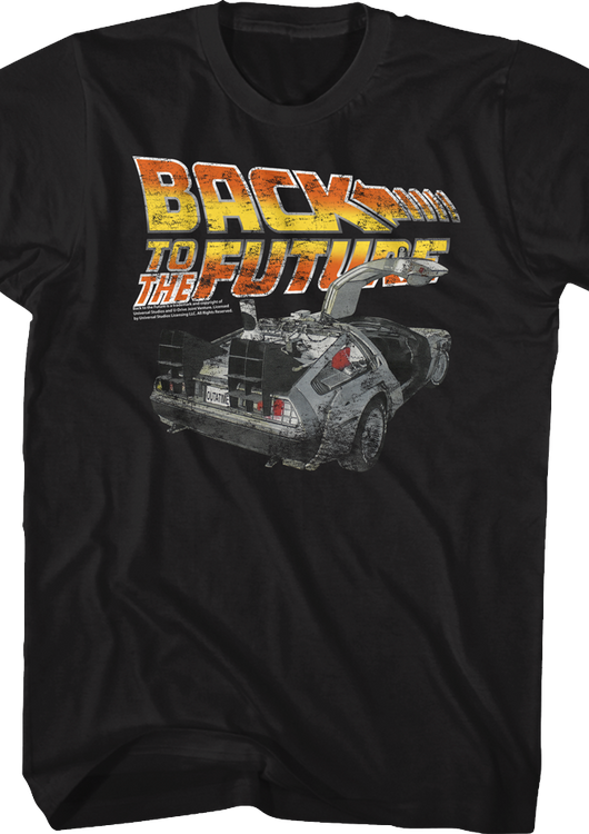 Black Distressed Back to the Future Shirt - main product image