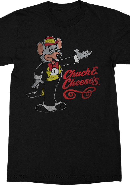 Black Distressed Chuck E. Cheese's T-Shirt - main product image