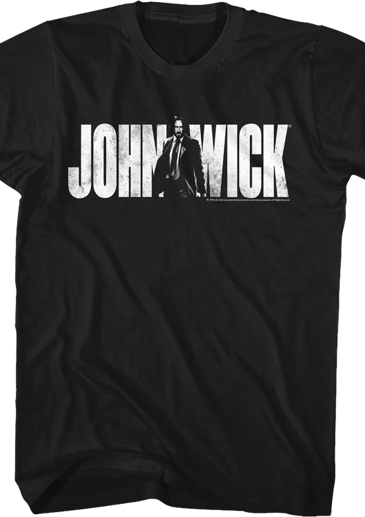 Black Distressed John Wick T-Shirt - main product image